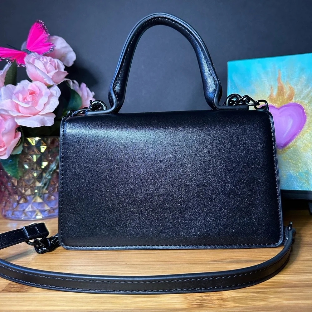 Betsey Johnson Black Handbag with Chain Accents 🖤 - Picture 6 of 11